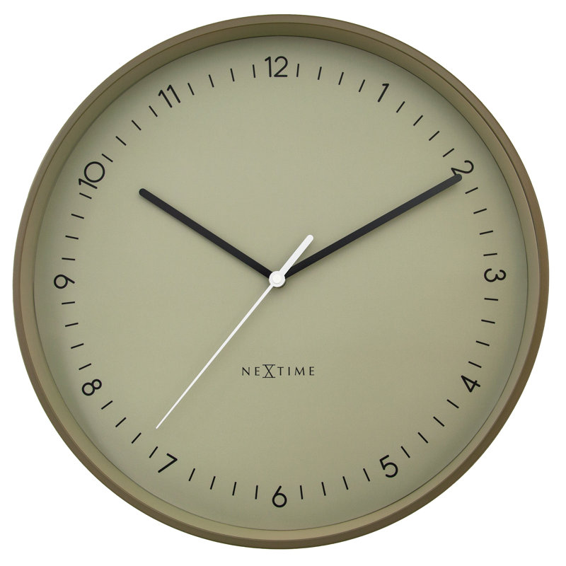 Citybeat Metal Wall Clock, Khaki