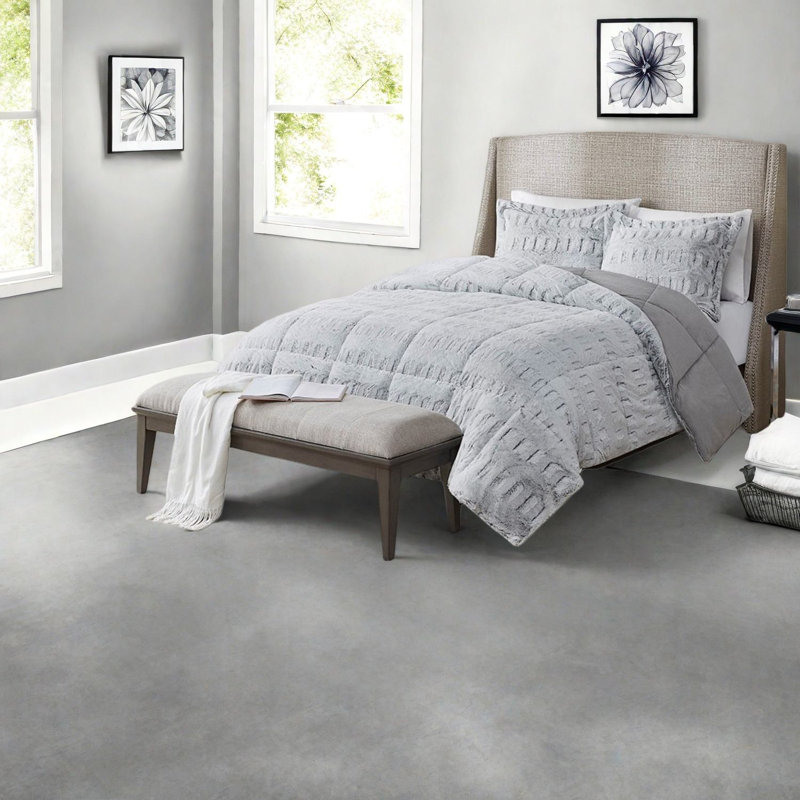 Luxurious Long Fur Bedding Sets, Hypoallergenic Polyester, Modern Comfort For Home