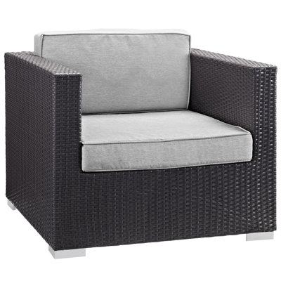 Fauteuil d'extérieur gris espresso Ameil