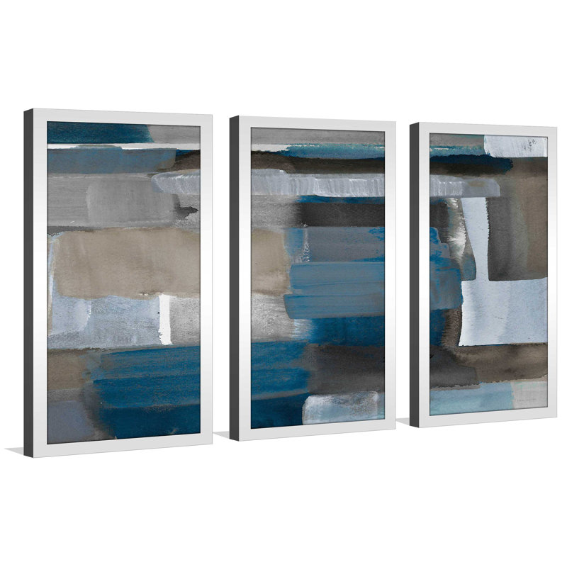« blue taupe light ii », reproduction de peinture à l’acrylique à multiples images, L 40,5 po x H 25,5 po x P 1 po