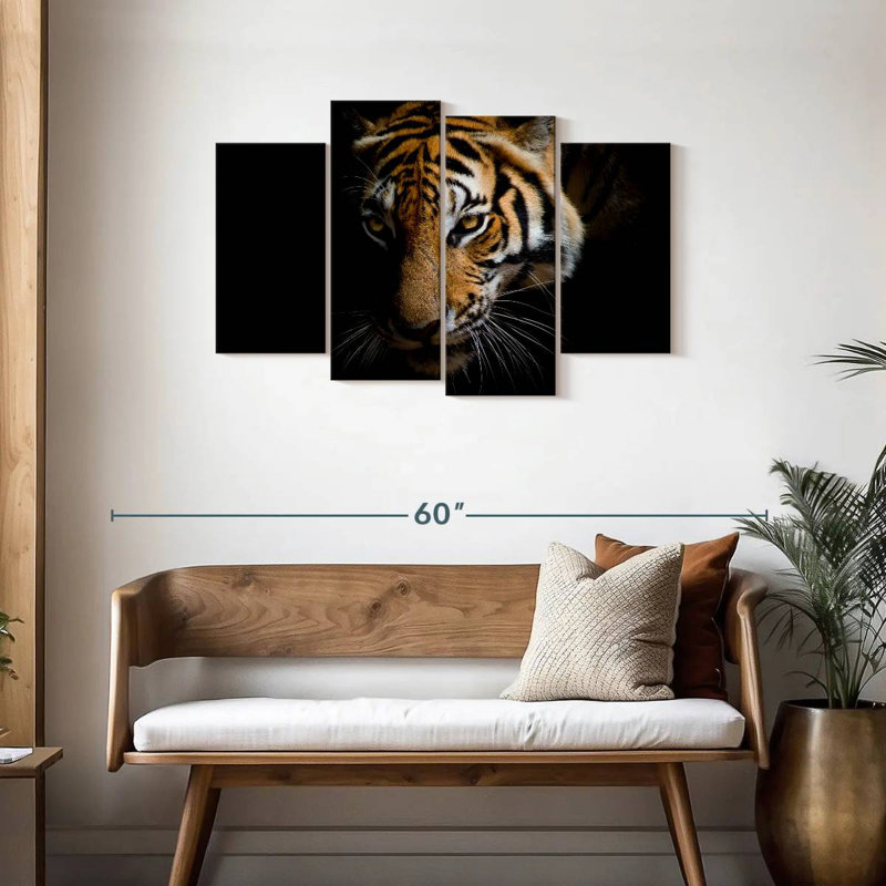 Tigre de Sumatra, H 27 po x l 43 po