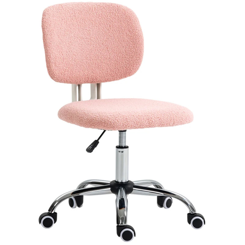La chaise de bureau rose pour les espaces de travail à la maison tendance offre un confort moelleux et un réglage en hauteur fluide