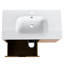 Meuble-lavabo mural de 36 po avec meuble-lavabo en gel avec espace intérieur spacieux et conception moderne