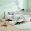 Lit double / double en velours avec 2 tiroirs, cadre de canapé-lit ajustable sans sommier, capacité de 300 lb-1413577714-1413577719