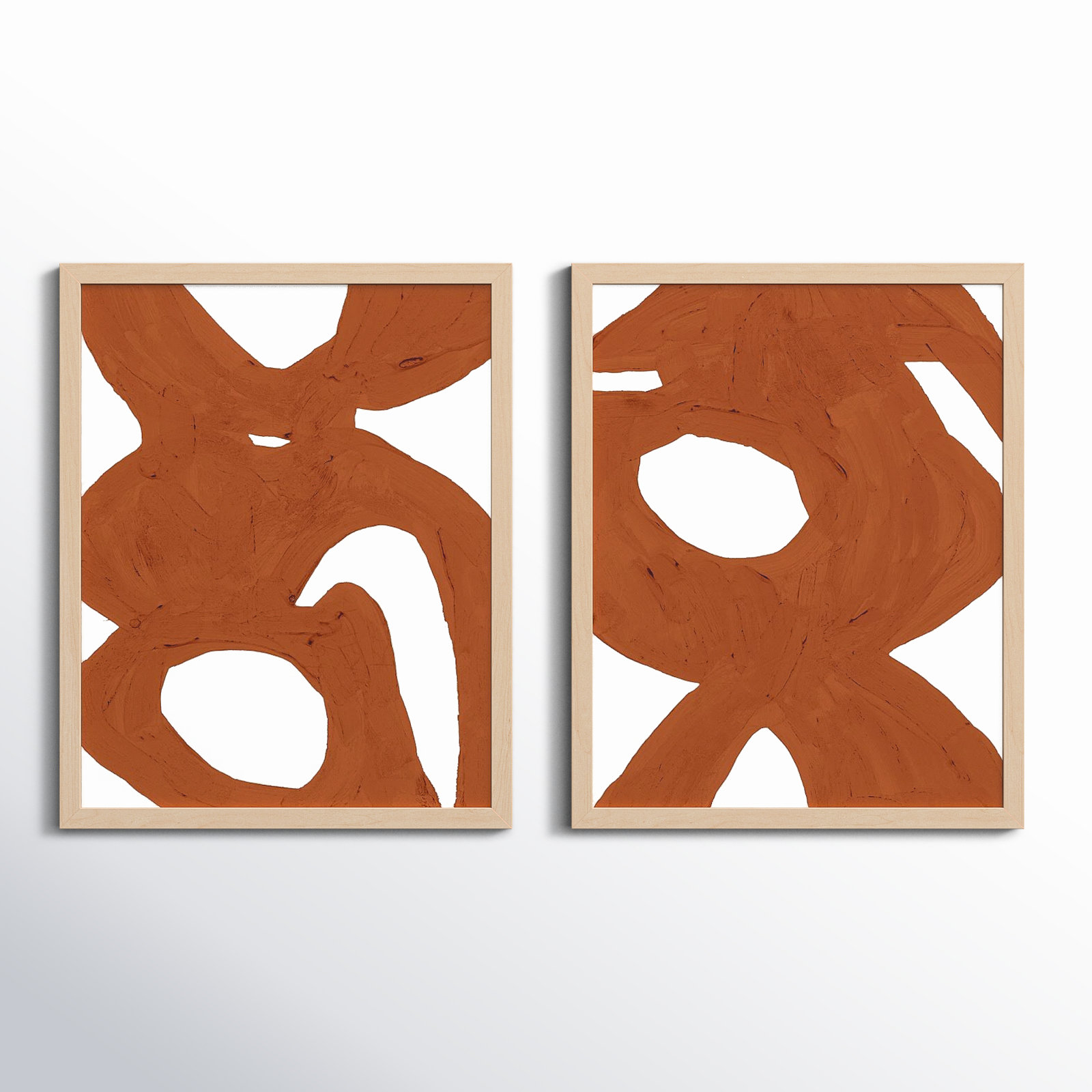 Copper Harmony Set Of 2 by Andrea Stokes, 50" H x 80" W, Brown