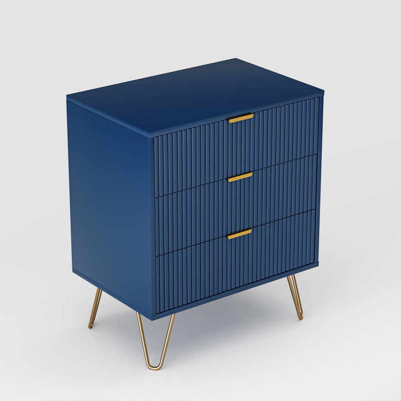Clickett 60cm W Manufactured Wood Bedside Table