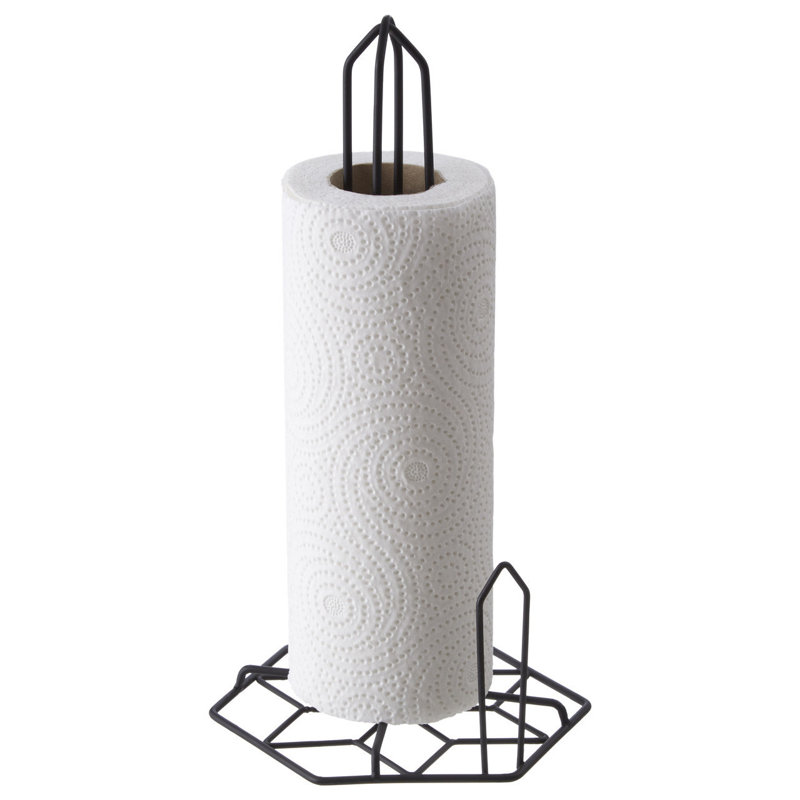 Metal Paper Towel Holder, Black