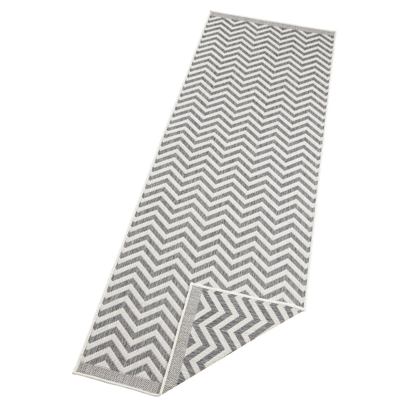 Palma Flatweave Grey Rug, Runner 80 x 350cm