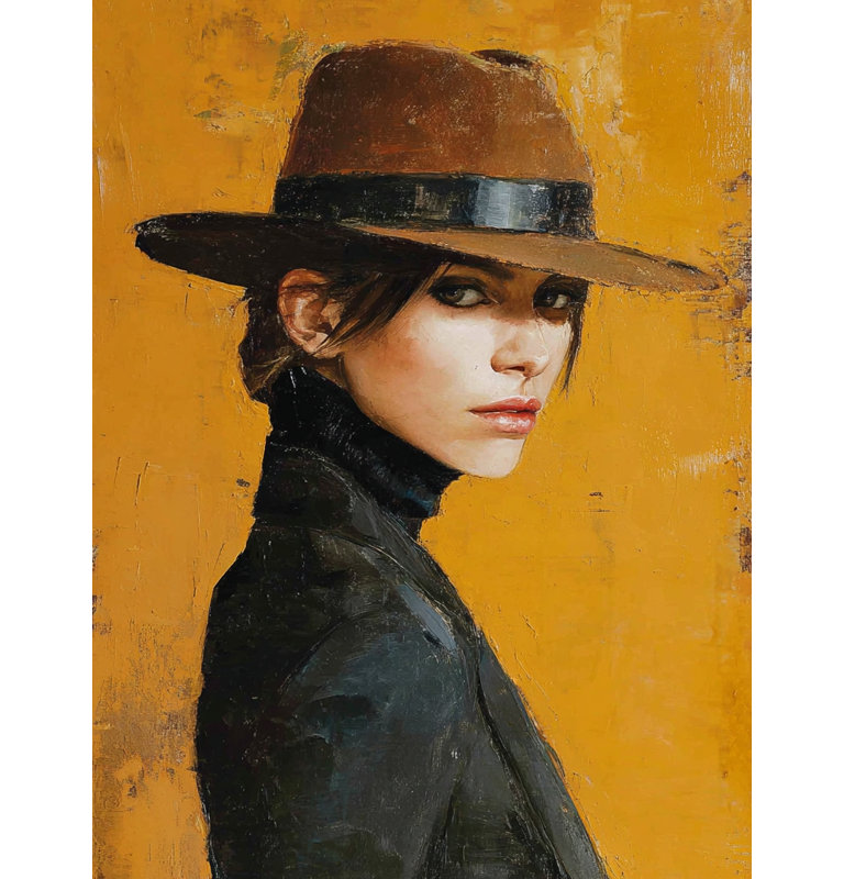 Golden Charm Wrapped Canvas Wall Art, 24" H x 16" W