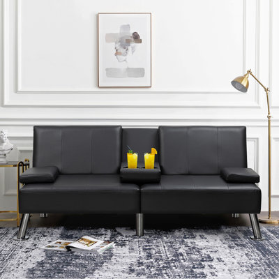 Modern Convertible Futon, Adjustable Folding Sofa Bed