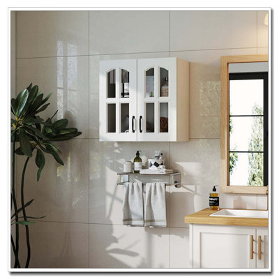 Vitrine de porte murale en verre