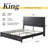 Marro Farmhouse Overlapped Wood Platform Bed-2088410054-2088410053