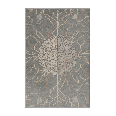 Tapis gris lavable à la machine