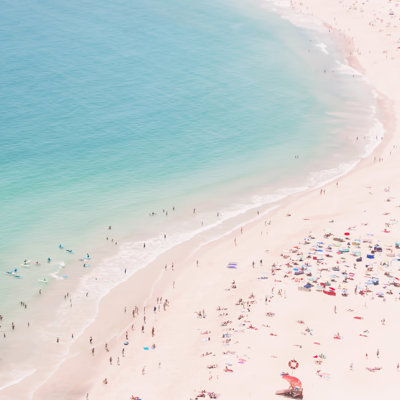Plage bleu turquoise - peinture sur toile tendue