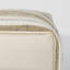 0H White/Taupe/Grey Striped Hemp And Cotton Pouf