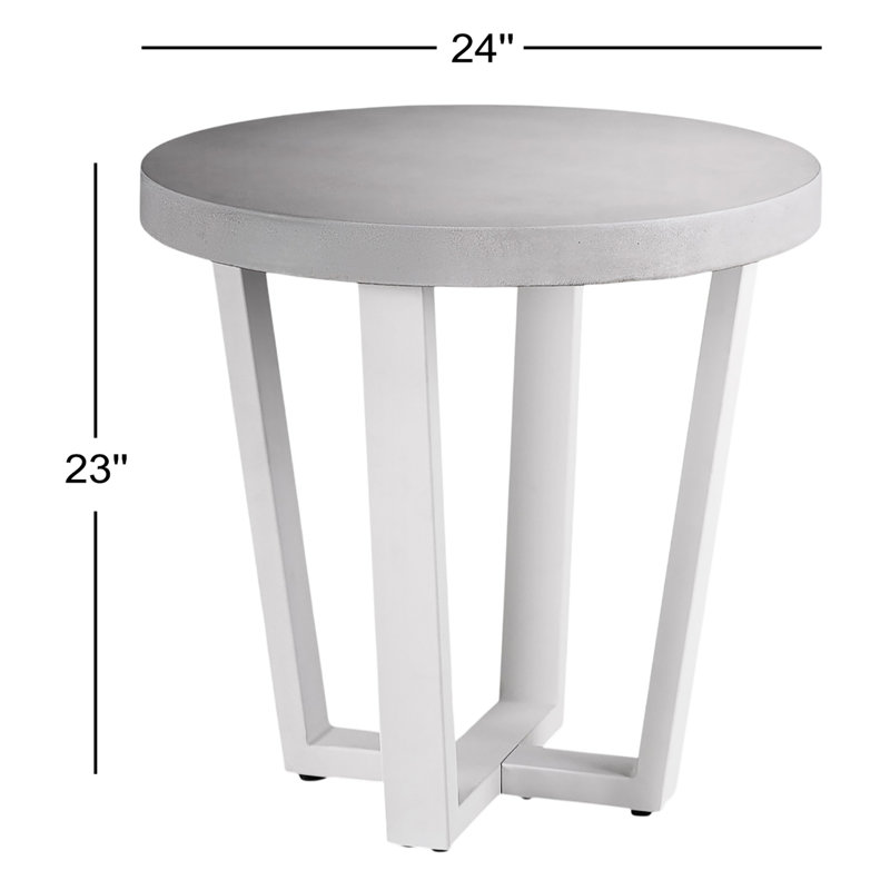 South Beach Outdoor Round Side Table, 24"