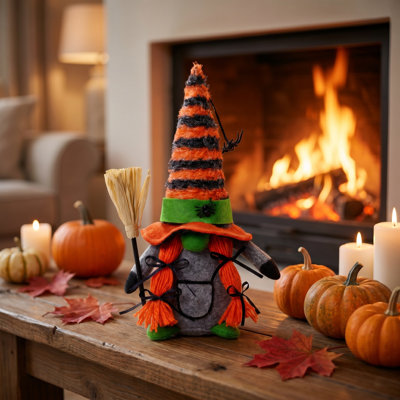 Halloween Decorations Faceless Doll Broomstick Hat Araneid Ornaments Props And Supplies Gift
