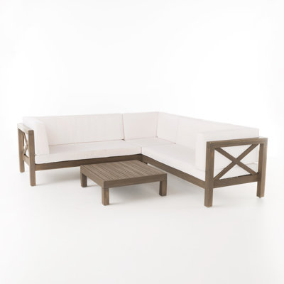 Luthersville 4 Piece Sectional Seating Sofa Set with Cushions