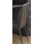Grey Synthetic Leather & Gunmetal Finish Chair