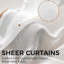 Faux Linen Sheer Curtain Panel Pair-379256347