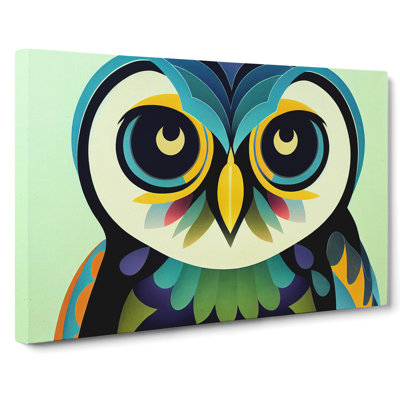 Bold Abstract Owl Vol.3 - Wrapped Canvas