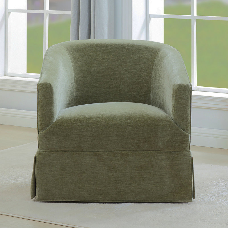 Chaise pivotante à jupe Elm Caper, Vert