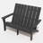 Modern All-Weather Adirondack Outdoor Loveseat For Patio, Garden, Deck, Porch, Or Backyard Seating-114065150