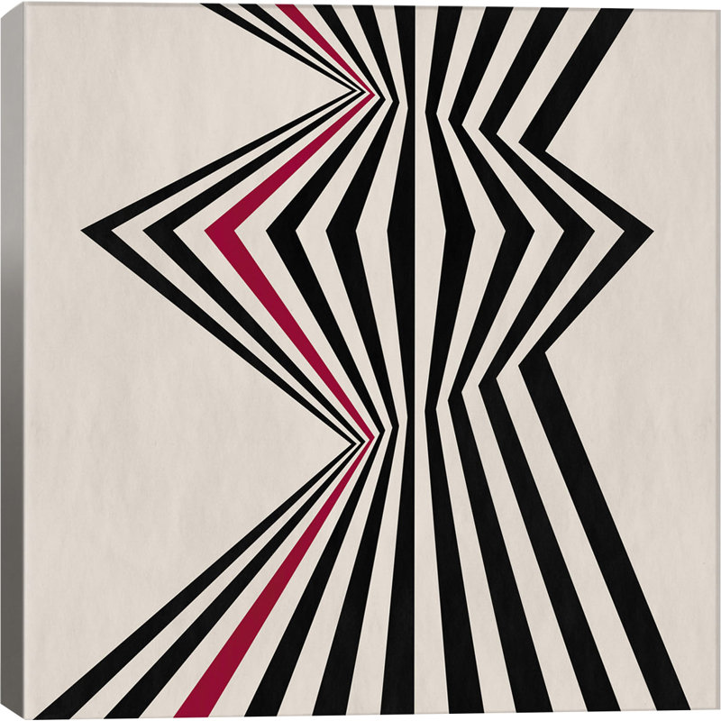 Albree Modern Fragment, impression sur toile, H 18 po x l 18 po x P 1,5 po, Toile avec cadre flottant noir, Pas de tapis