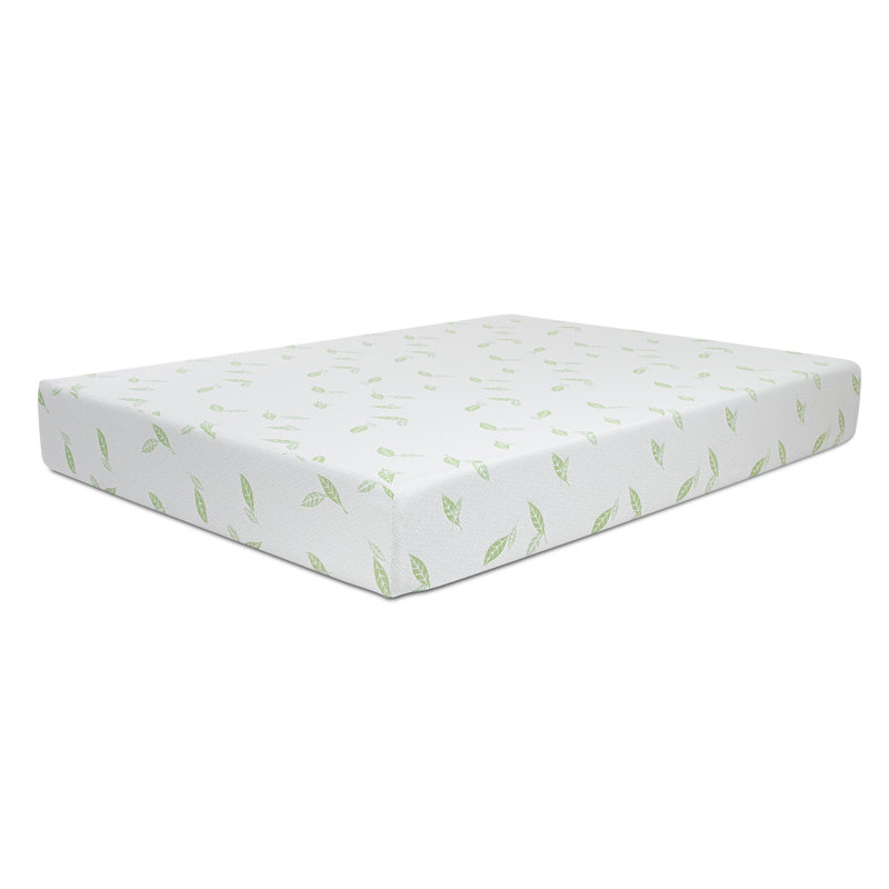 Anula, matelas en mousse à mémoire de forme mi-ferme infusé au thé vert, Simple extra long, 10"