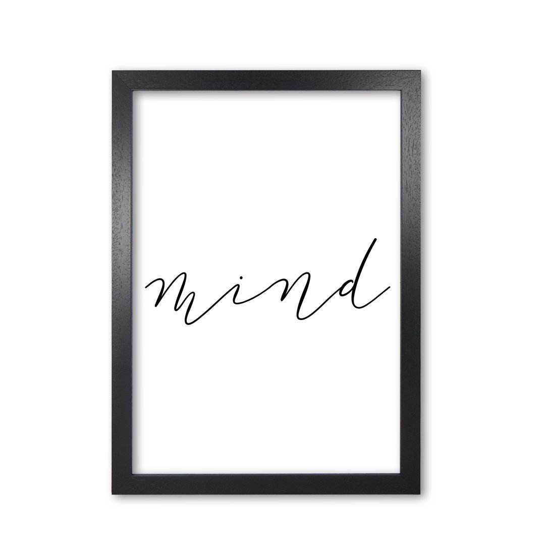 Mind textual art print by Pixy Paper - Picture Frame Typography Print on Paper