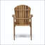 Chaise Adirondack en bois d'acacia avec conception à lattes traditionnelle-130116588