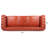 84.6" Faux Leather Upholstered Chesterfield Sofa Tufted Rolled-Arm 3-Seater Couch with Solid Wood Legs-2005533719