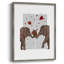 Éléphant en bouquet, reproduction encadrée portrait - bois massif-1684712525