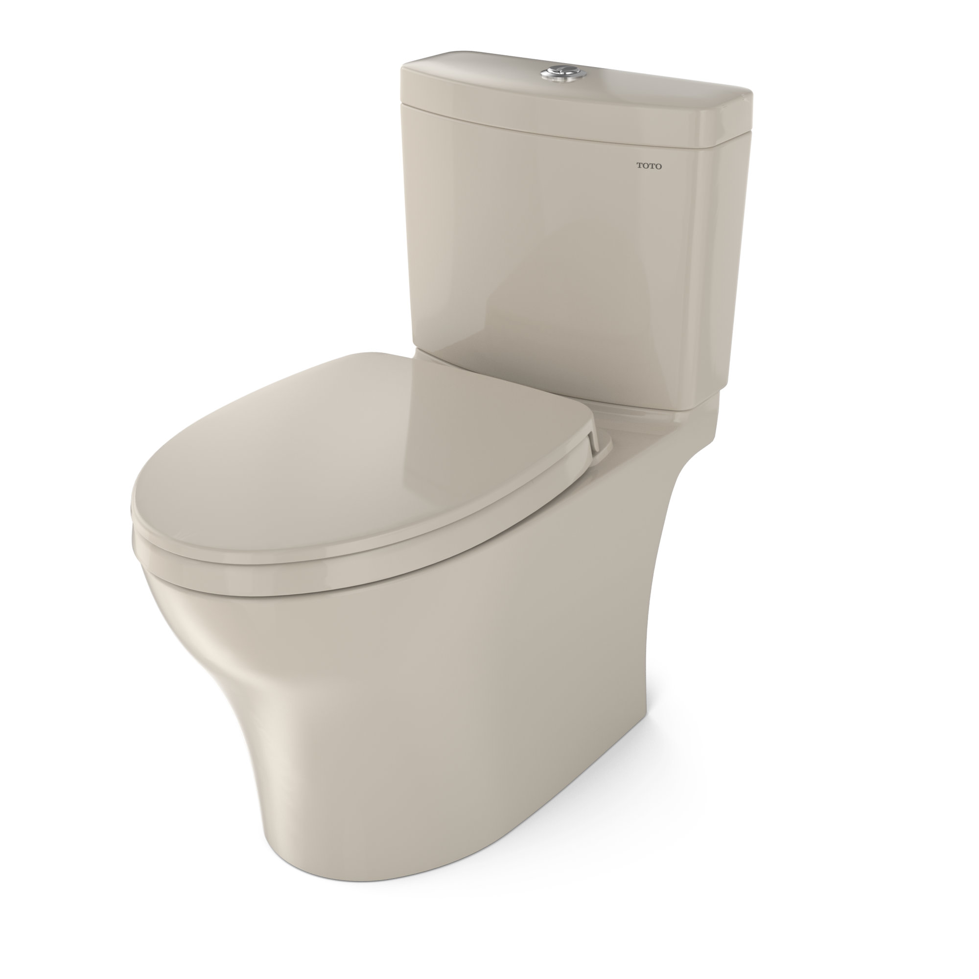 Aquia® IV Dual-Flush Elongated Two-Piece Toilet (Seat Included), Bone, Top