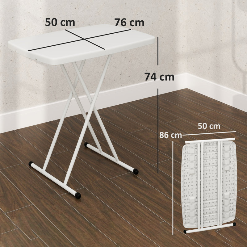 Rectangular 76cm L Outdoor Side Table, White