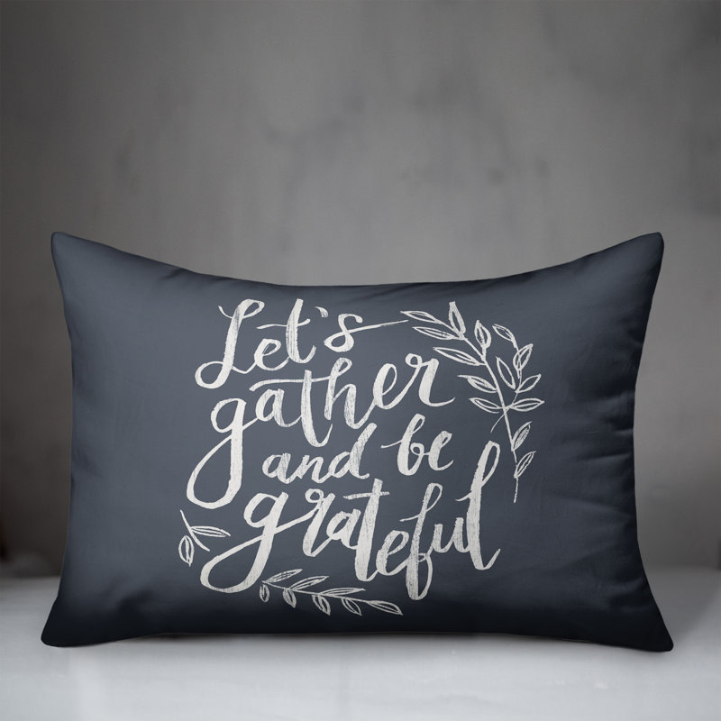 Outdoor Reversible Throw Pillow, Ardoise, H 14 po x l 20 po