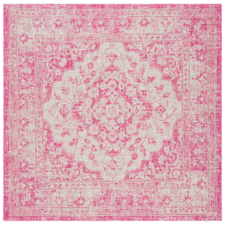 Arneshia Oriental Pink/Cream Indoor/Outdoor Area Rug
