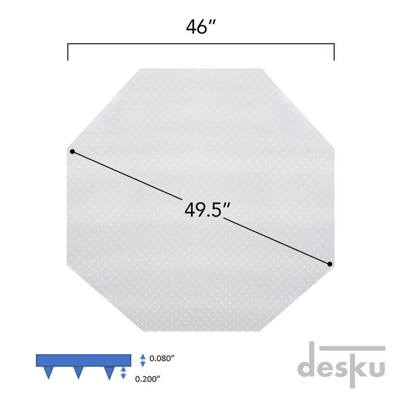 Tapis pour chaise ronde, Transparent