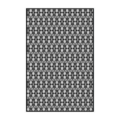 Tapis noir/blanc à motifs Wynona