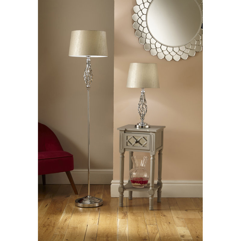 Sybill 157cm Silver Traditional Floor Lamp