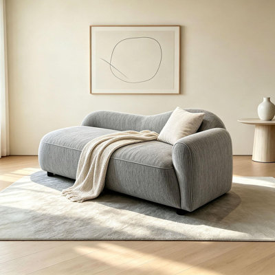 Chaise longue simple en tissu simple d'intérieur