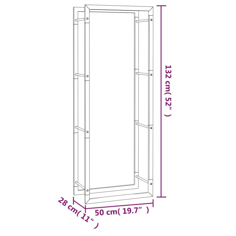 Iohannes 19.7'' W Steel Log Rack