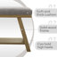 Banc de rangement rembourré en polyester l 45,3 po Hahnville-1014490263