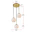 Luminaire suspendu sphérique pour îlot de cuisine à trois lumières avec accents en verre Snead-2129991285-2129991288-2130436244