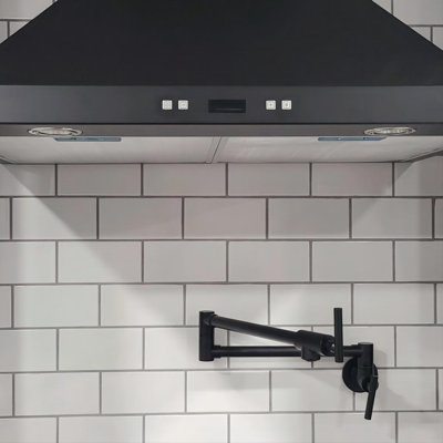 Pot Filler Faucet Wall Mount Kitchen Folding Faucet with Double Joint Swing Arms