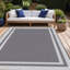 Tapis de camping durable et durable en gris avec tapis d'extérieur réversible imperméable-245020099