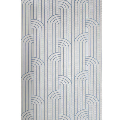 Rouleaux de papier peint Classen Silver Metallic Blue Art Deco Lines