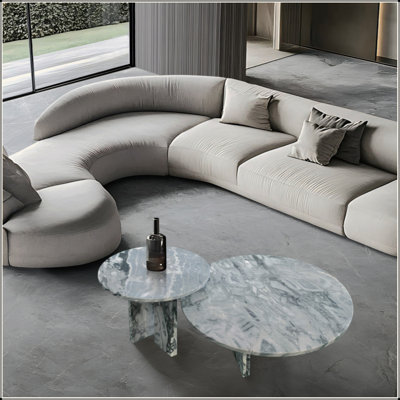 Ensemble de table basse en marbre naturel, petite table, table de salon, pierre naturelle