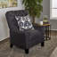 Fauteuil inclinable moderne en tissu gris foncé