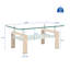 Table basse rectangulaire moderne en verre transparent - table de centre élégante pour meubles de salon-208885813-208885817